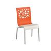 Grosfillex Tempo Two Tone Resin Indoor Stacking Side Chair - 4 Per Set - UT835019 