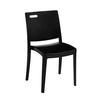Grosfillex Metro Black Resin Indoor Stacking Side Chair - 16 Per Set - US563017 