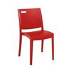 Grosfillex Metro Apple Red Resin Indoor Stacking Side Chair - 4 Per Set - US356202 