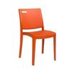 Grosfillex Metro Orange Resin Indoor Stacking Side Chair - 4 Per Set - US356019 