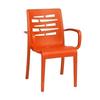 Grosfillex Essenza Orange Resin Outdoor Stacking Armchair -16 Per Set - US118019 