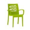 Grosfillex Essenza Green Resin Outdoor Stacking Armchair - 4 Per Set - US811152 