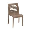 Grosfillex Essenza Taupe Resin Outdoor Stacking Side Chair - 4 Per Set - US812181 