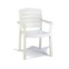 Grosfillex Acadia Classic White Resin Outdoor Stacking Armchair - 1dz - 46119004 
