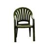 Grosfillex Pacific Fanback Green Resin Stacking Armchair - 16 Per Set - 49092078 
