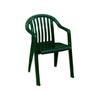 Grosfillex Miami Lowback Green Resin Stacking Armchair - 16 Per Set - US282378 