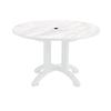 Grosfillex Aquaba White Resin Outdoor 48in Diameter Ranch Table - US481004 