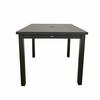 Grosfillex Sigma Volcanic Black Outdoor 34in x 34in Dinner Table - 1 Each - US928288 