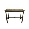 Grosfillex Sigma Fusion Bronze 51in x 28in Bar Height Dinner Table - US931599 