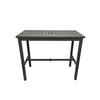 Grosfillex Sigma Volcanic Black 51inx28in Bar Height Dinner Table - US931288 