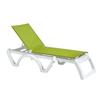 Grosfillex Jamaica Beach Green Outdoor Folding Chaise - 2 Per Set - UT747152 