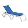 Grosfillex Jamaica Beach Blue Outdoor Folding Chaise - 2 Per Set - UT747006 