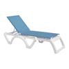 Grosfillex Jamaica Beach Sky Blue Outdoor Folding Chaise - 2 Per Set - UT747194 