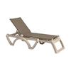 Grosfillex Jamaica Beach Taupe Outdoor Folding Chaise - 2 Per Set - UT679181 