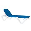 Grosfillex Nautical Pro Blue Outdoor Folding Chaise - 12 Per Set - 99901004 