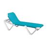 Grosfillex Nautical Turquoise Outdoor Folding Chaise - 12 Per Set - 99101241 