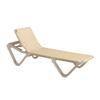 Grosfillex Nautical Khaki Outdoor Folding Chaise - 12 Per Set - 99155003 