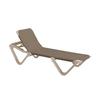 Grosfillex Nautical Taupe Outdoor Folding Chaise - 12 Per Set - 99155181 