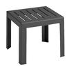 Grosfillex Bahia Charcoal Resin Outdoor 16in x 16in Low Table - CT052002 