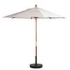 Grosfillex 7ft White Wooden Patio Market Umbrella - 98940431 