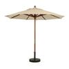 Grosfillex 9ft Khaki Wooden Patio Market Umbrella - 98910331 