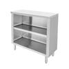 GSW USA 36in W x 15in D Stainless Steel 2 Shelf Dish Cabinet - CDN-1536 