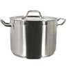 Thunder Group 40qt Stainless Steel Induction Stock Pot with Lid - SLSPS4040 