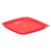 Cambro CamSquare Fresh Pro Red Polyethylene Food Container Cover - SFC6FPPP266 