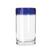 Libbey Aruba 16oz Anneal Treated Cooler Glass with Blue Rim - 1dz - 92303 