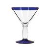 Libbey Aruba 10oz Anneal Treated Cocktail Glass with Blue Rim -1dz - 92305 