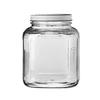 Anchor Hocking 2qt Glass Cracker Jar with Brushed Metal Cover - 4 Per Case - 85787AHG17 