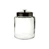 Anchor Hocking Montana 2gl Clear Glass Jar with Black Metal Cover - 98531AHG17 