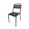 Oak Street Manufacturing Ladderback Black Matte Metal Outdoor Boardwalk Chair - OD-CM-6079 