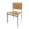 Oak Street Manufacturing Outdoor Metal Frame Chair with Synthetic Teak Back & Seat - OD-CM-TK 
