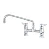 Krowne Metal Diamond Series 8in Off Center Deck Mount Faucet with 12in Spout - DX-912 