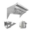 North American Kitchen Solutions 10ft x 48in Low Ceiling Sloped Front Canopy Hood Package - EXH0010LB-PSP 