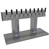 Glastender Countertop Tee Draft Dispensing Tower - (10) Faucets - BT-10-SSR 