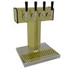 Glastender Countertop Tee Draft Dispensing Tower - (4) Faucets - BT-4-PB 
