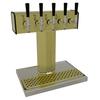 Glastender Countertop Tee Draft Dispensing Tower - (5) Faucets - BT-5-PB 