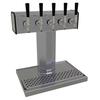 Glastender Countertop Tee Draft Dispensing Tower - (5) Faucets - BT-5-SS 