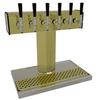 Glastender Countertop Tee Draft Dispensing Tower - (6) Faucets - BT-6-PB 