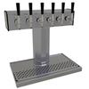 Glastender Countertop Tee Draft Dispensing Tower - (6) Faucets - BT-6-SS 