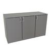 Glastender 72in x 24in Stainless Steel Back Bar 3 Section Refrigerator - C1RB72 