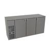 Glastender 72in x 24in Stainless Steel Back Bar 2 Section Refrigerator - C2FB72 