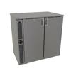 Glastender 36in x 24in Stainless Steel Back Bar 2 Section Refrigerator - C2SB36 