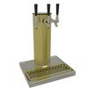 Glastender Countertop Column Draft Dispensing Tower - (3) Faucets - CT-3-PB 