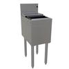 Glastender 12inx19in Stainless Steel Underbar Ice Bin with Cover - IBA-12 