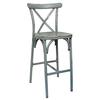 H&D Commercial Seating Stackable Aluminum Frame Barstool with Vintage Blue Finish - 7305B 
