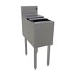 Glastender 12inx24in Stainless Steel Underbar Ice Bin with Cover - IBB-12 
