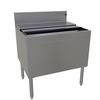 Glastender 30inx24in Stainless Steel Underbar Extra Deep Ice Bin with Cover - IBB-30-CP10-ED 